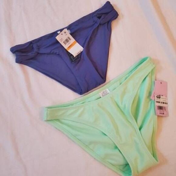NWT Blue and Neon Green Two Swimsuit bottoms S - Picture 12 of 12
